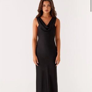 Peppermayo Arya Black Maxi Dress